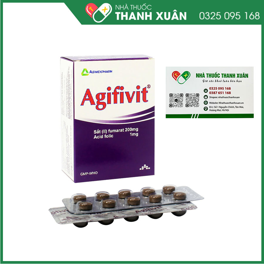 Agifivit điều trị dự phòng và điều trị bệnh thiếu máu do thiếu sắt